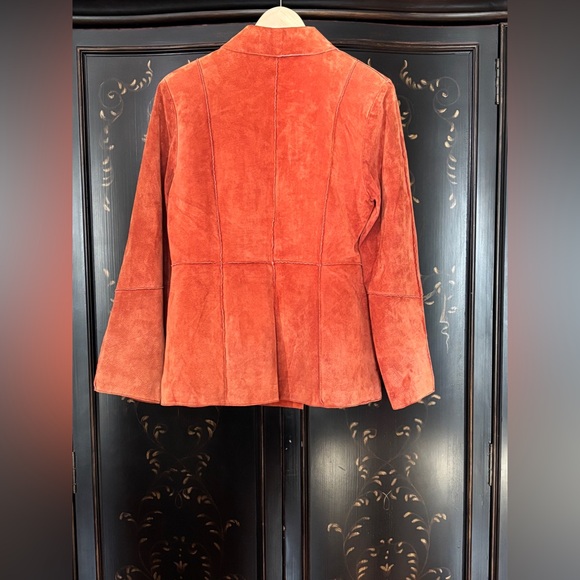 Brandon Thomas Women's Burnt Orange Suede Jacket - Picture 4 of 15